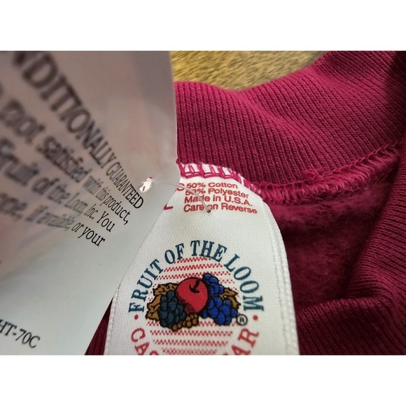 Vtg Fruit Of The Loom Casual Wear Made In USA NOS With Tag Ladies XL Burgundy - Picture 15 of 16